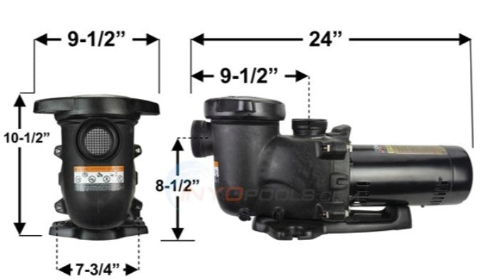 Hayward MaxFlo XL® High Efficiency Medium Head Pump 1HP 1.25 THP 115/230V