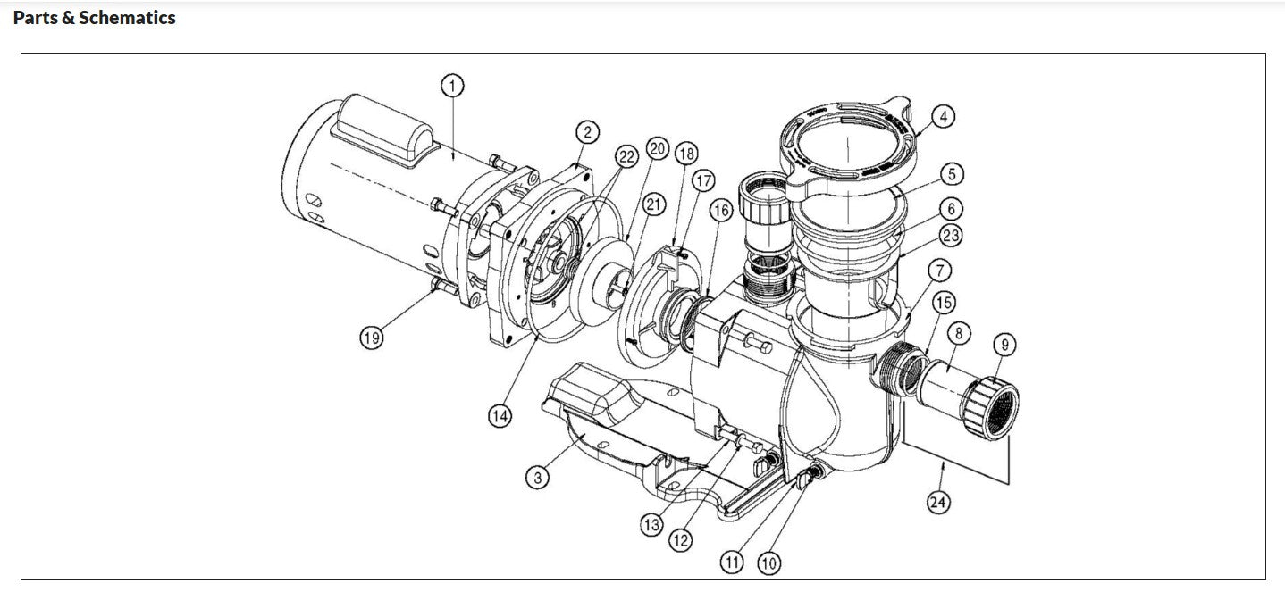 Pentair SuperFlo 1 Speed High Performance Pump .69HHP 1.1THP