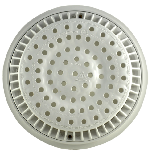 8" White Suction Cover W/ Frame