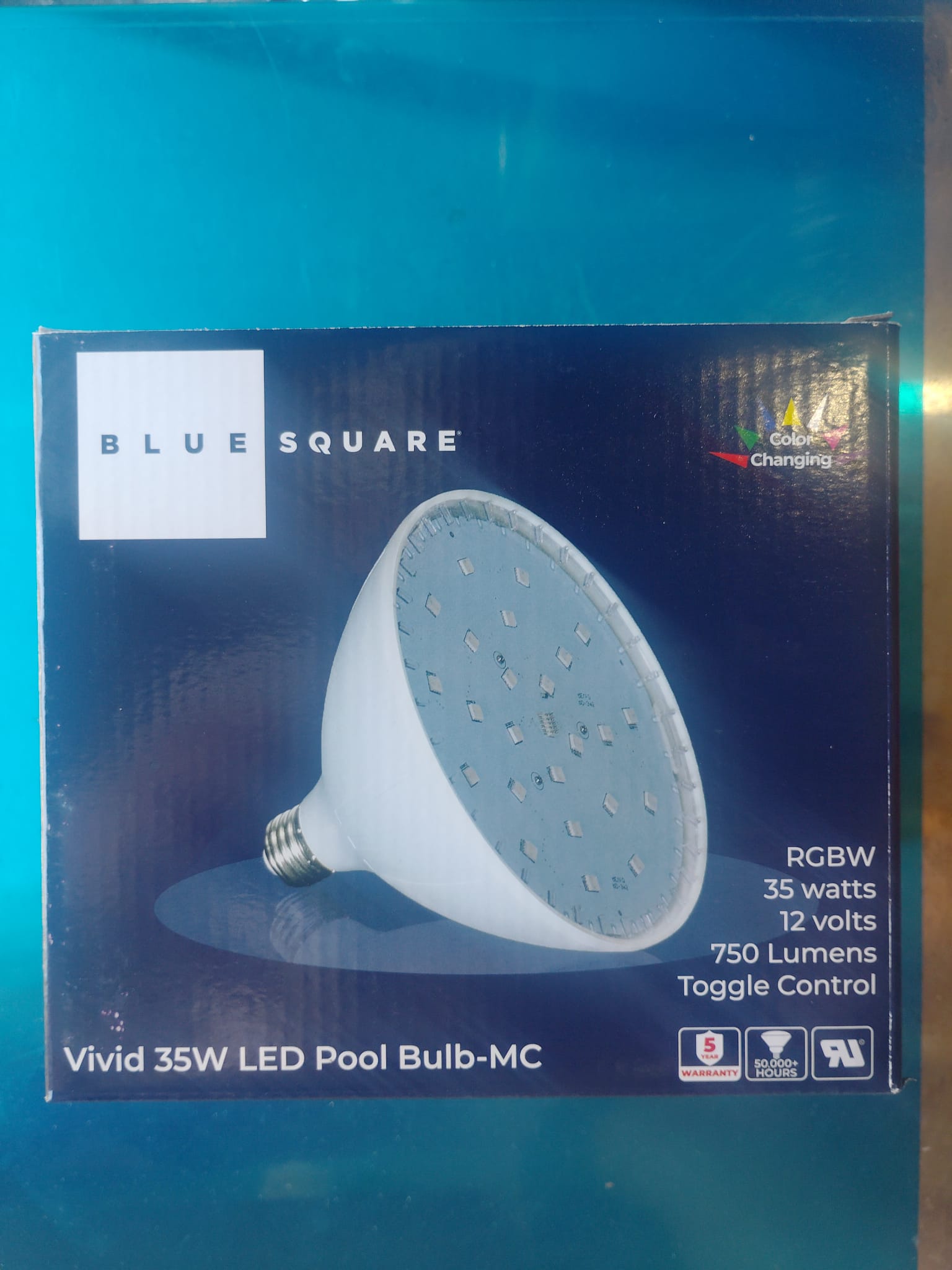 35 WATT BSQ VIVID LED POOL BULB 12V MULTICOLOR